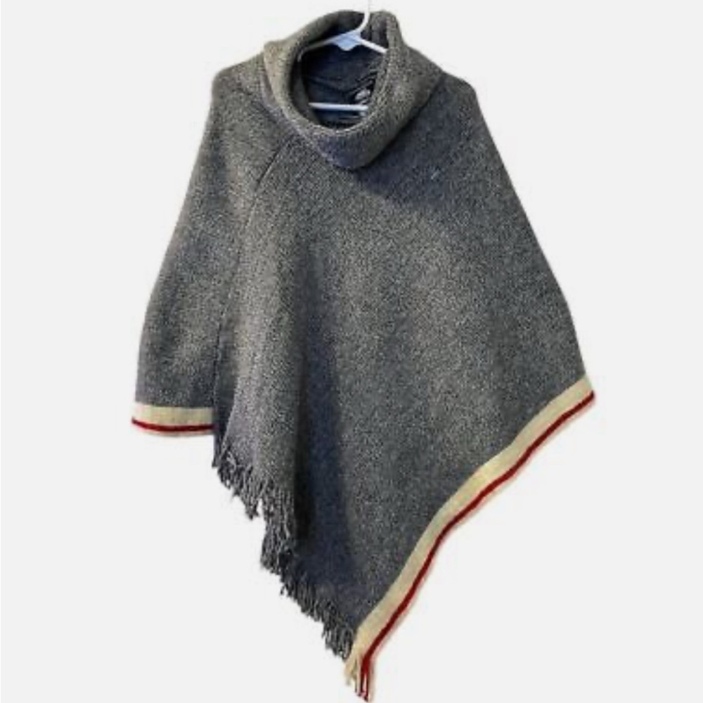 Roots Kids cabin Poncho S/M Cozy Fringe Trim